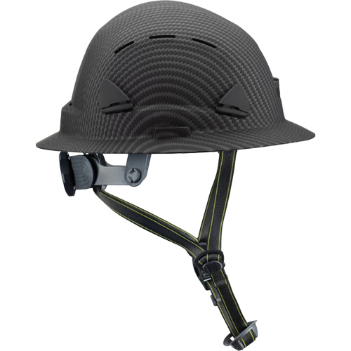 PIP Global Safety CSH13080 Fibre Metal Climbing Style Helmet with Full Brim, Meets CSA Type 2, Ratchet Suspension, Vented