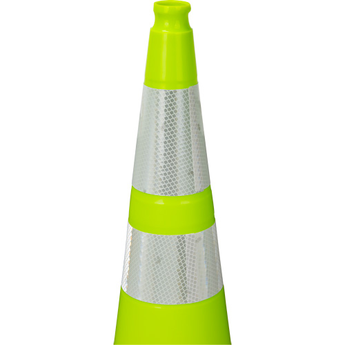 Zenith Safety Products SHN913 Premium Traffic Cone, 36", Lime Green, 4" & 6" Reflective Collar(s)