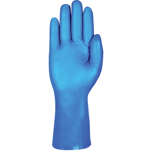 Ansell 37501080 Gants r&eacute;sistants aux produits chimiques bleus pour usage moyen AlphaTec 37-501, Taille 8, 13" lo, Nitrile, 16,5-mil