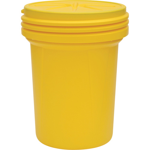  SHN974 Baril emboîtable de laboratoire en plastique avec couvercle vissable, 30 gal. US, Mobile/Stationnaire