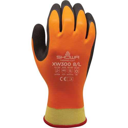 Showa XW300XXL-10 Gants r&eacute;sistants &agrave; la coupe et au froid XW300, 10/2T-Grand, R&ecirc;vetement Latex de caoutchouc, Enveloppe en Kevlar