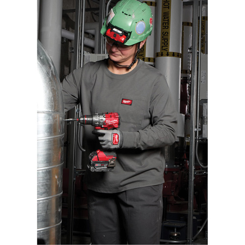 Milwaukee F551B-L T-shirt &agrave; manches longues avec poches GRIDIRON, Femmes, Grand, Noir