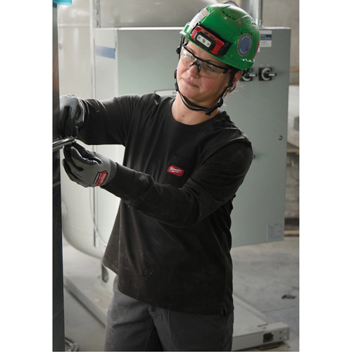 Milwaukee F551B-L T-shirt &agrave; manches longues avec poches GRIDIRON, Femmes, Grand, Noir