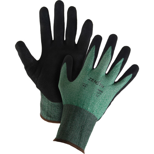Zenith Safety Products SHO162 Lightweight High-Dexterity Cut-Resistant Gloves, Size 10, 21 Gauge, Foam Nitrile Coated, Stainless Steel/HPPE Shell, ASTM ANSI Level A3