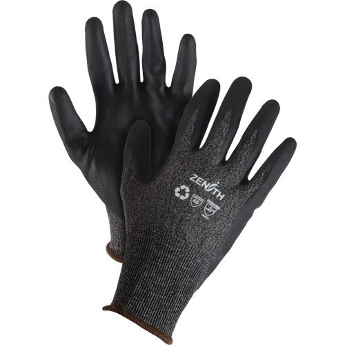 Zenith Safety Products SHO177 Eco-Friendly Lightweight High-Dexterity Cut-Resistant Gloves, Size 10, 21 Gauge, Foam Nitrile Coated, Stainless Steel/HPPE/RPET Shell, ASTM ANSI Level A5
