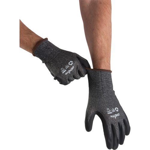 Zenith Safety Products SHO177 Eco-Friendly Lightweight High-Dexterity Cut-Resistant Gloves, Size 10, 21 Gauge, Foam Nitrile Coated, Stainless Steel/HPPE/RPET Shell, ASTM ANSI Level A5