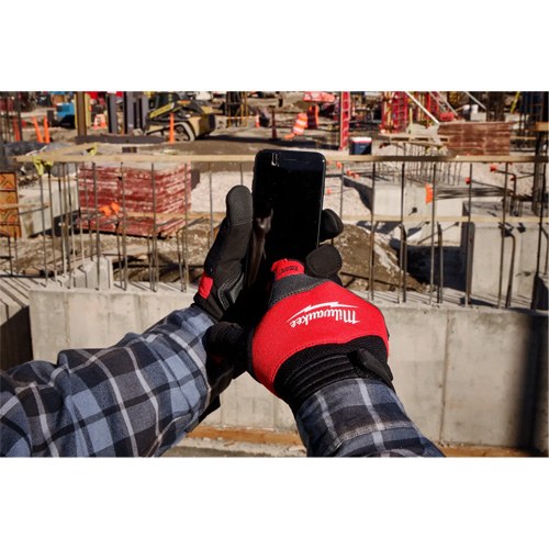 Milwaukee 48-73-8770 Gants de travail antivibration, Taille Petit, Paume Synth&eacute;tique
