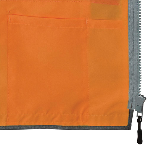 Pioneer V1010250-S Pioneer Mesh Back Zip Front Surveyor Safety Vest, High Visibility Orange, Small, Polyester