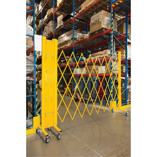Produits de sécurité Zenith SHO321 Barri&egrave;re extensible, 84" h x 20' lo, Jaune