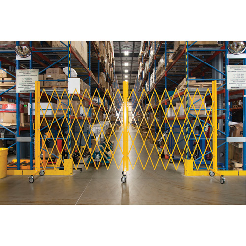 Produits de sécurité Zenith SHO321 Barri&egrave;re extensible, 84" h x 20' lo, Jaune