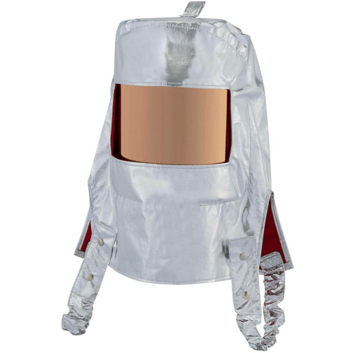 Oberon HR-PB-5AFR Cagoule r&eacute;fl&eacute;chissant la chaleur avec fen&ecirc;tre transparente dor&eacute;e
