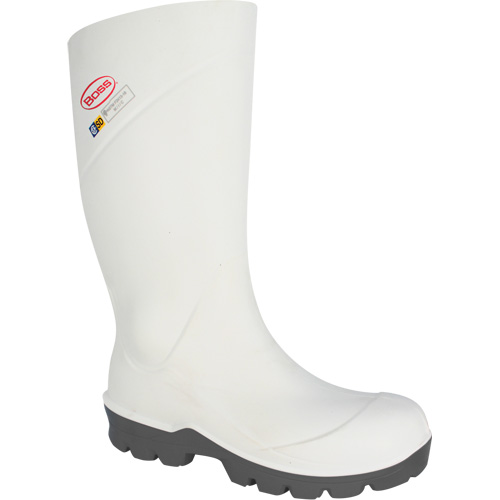 PIP Global Safety 383-920-FP1/9 Bottes de transformation alimentaire Boss, Polyur&eacute;thane, Embout Acier, Taille 9, Imperm&eacute;able
