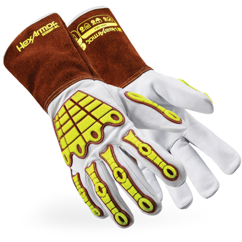 Hexarmor 5056IMP-XS (6) HeatArmor&reg; 5056IMP Welding Gloves, Grain Goatskin, Size X-Small