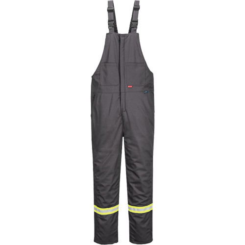 IFR Workwear FR429GRR6XL Bizflame&reg; 88/12 Insulated Bib Pants, Cotton/Nylon, 6X-Large, Grey