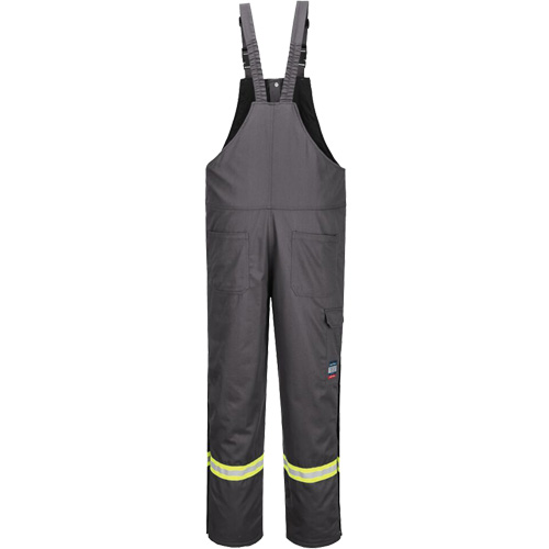 IFR Workwear FR429GRR6XL Bizflame&reg; 88/12 Insulated Bib Pants, Cotton/Nylon, 6X-Large, Grey