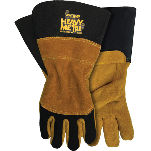 Watson Gloves 533CR-XXL Black Velvet Mig/Stick Welding Gloves, Grain Elkhide, Size 2X-Large