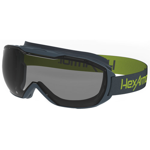 Hexarmor 12-12002-02 MX500 Safety Goggles, Grey Lens, Anti-Fog/Anti-Scratch, Indirect Vent