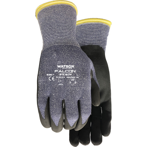 Watson Gloves 367-L 367 Stealth Falcon Cut Resistant Gloves, Size Large, 15 Gauge, Foam Nitrile Coated, Glass Fibre/HPPE/Nylon/Spandex Shell, ASTM ANSI Level A3/EN 388 Level C