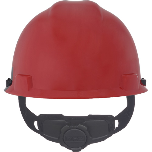 MSA 10082233 Casque sp&eacute;cialis&eacute; V-Gard, Suspension Rochet, Noir/Rouge
