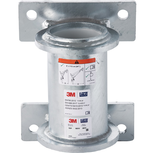 3M 8000101 DBI-SALA&reg; Confined Space Wall Mount Base, Galvanized