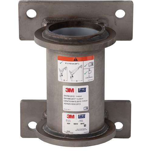 3M 8000102 DBI-SALA&reg; Confined Space Wall Mount Base, Stainless Steel