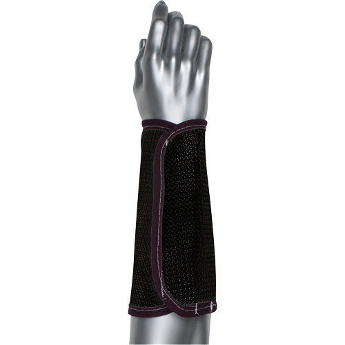 PIP Global Safety GP306795B/M Manchette en maille de canne &agrave; double &eacute;paisseur Kut Gard, Nylon, 9", ASTM ANSI niveau A4, Noir
