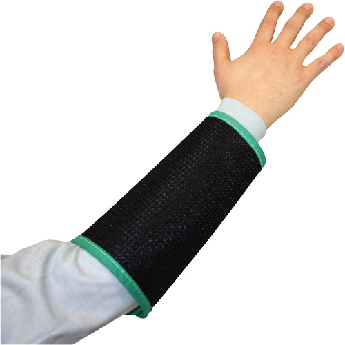 PIP Global Safety GP306795B/M Manchette en maille de canne &agrave; double &eacute;paisseur Kut Gard, Nylon, 9", ASTM ANSI niveau A4, Noir