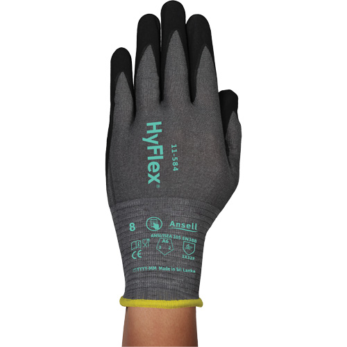 Ansell 11584110 Gants r&eacute;sistants &agrave; la coupe HYFLEX 11-584, Taille 2T-Grand/11, Calibre 21, Rev&ecirc;tement Mousse de nitrile, Enveloppe en PEHP/Intercept, ASTM ANSI niveau A6/EN 388 niveau F