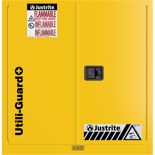 Justrite U893020 Utili-Guard+ Flammable Safety Cabinet, 30 gal., 1 Door, 43" W x 44" H x 22" D