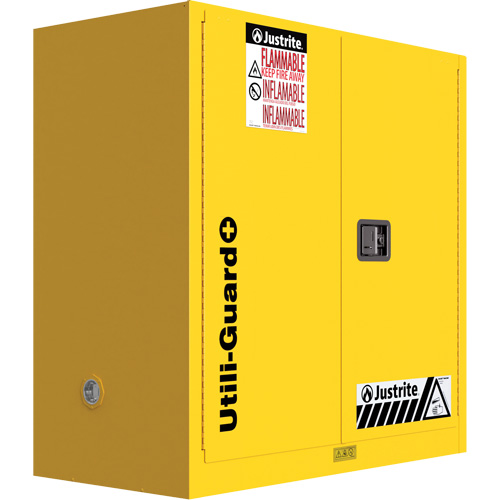 Justrite U893020 Utili-Guard+ Flammable Safety Cabinet, 30 gal., 1 Door, 43" W x 44" H x 22" D