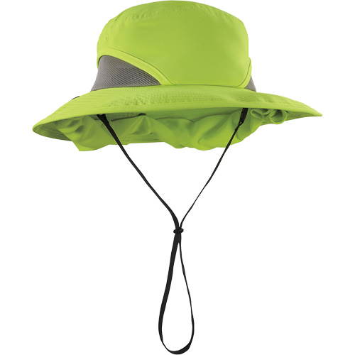 Ergodyne 12710 Chill-Its 8934 Ranger Hat with Neck Shade, Small/Medium, Hi-Vis Lime