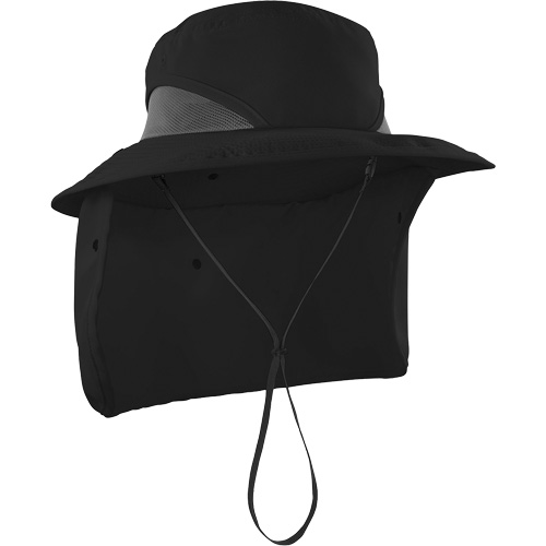 Ergodyne 12725 Chill-Its 8934 Ranger Hat with Neck Shade, Small/Medium, Black
