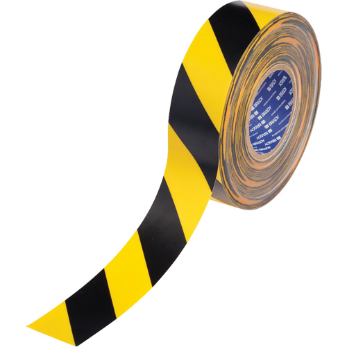 Brady 177017 ToughStripe&reg; Max Floor Marking Tape, 2" x 100', Polyester, Black and Yellow