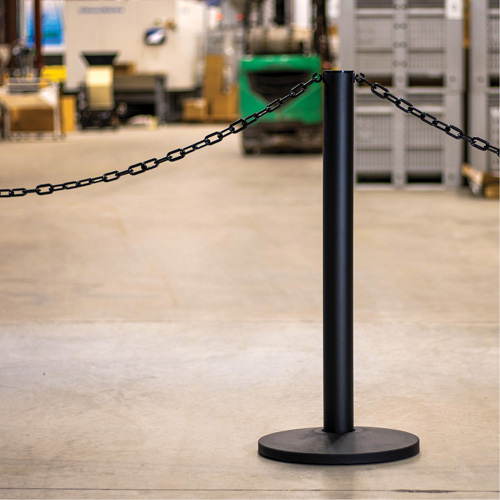 Mr. Chain 71602-2 Industrial Stanchion Kit with Plastic Chain, 37" High, Yellow