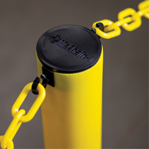 Mr. Chain 71602-2 Industrial Stanchion Kit with Plastic Chain, 37" High, Yellow