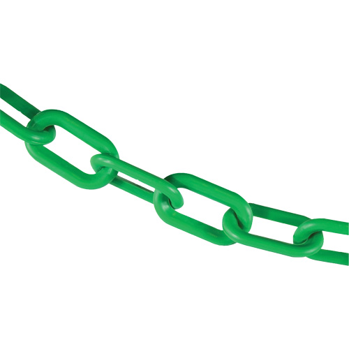 Mr. Chain 50004-100 Chaîne de barri&egrave;re en plastique, Vert, Maillon de 2", 100' de long