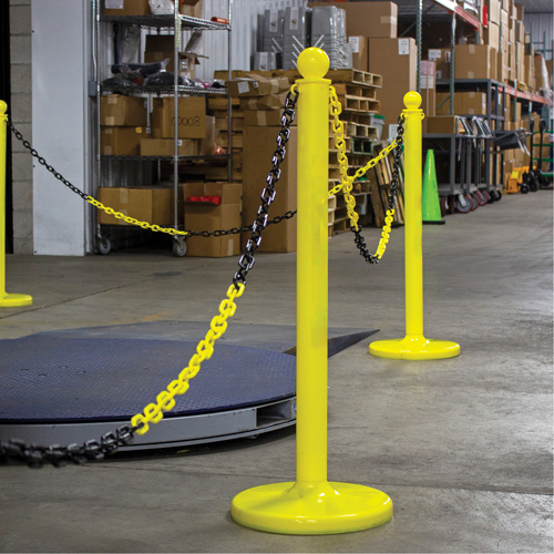 Mr. Chain 50033-500 Bicolour Plastic Barrier Chain, Green/White, 2" Link, 500' Length