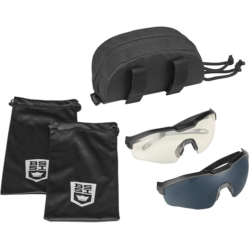 Bollé MY6EST71W Ensemble de cache-œil pour lunettes de s&eacute;curit&eacute; MY6, Lentille Transparent/Fum&eacute;e, Antibu&eacute;e/Anti-&eacute;gratignures, ANSI Z87+