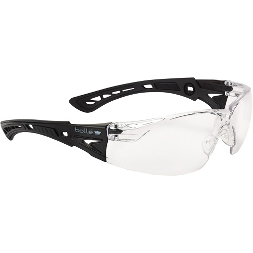 Bollé Safety PSSRUSP0652B Rush+ Small BSSI Safety Glasses, Clear Lens, Anti-Fog/Anti-Scratch, ANSI Z87+