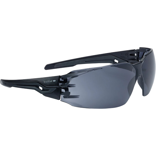 Bollé Safety PSSSILP443B Silex+ BSSI Safety Glasses, Grey/Smoke Lens, Anti-Fog/Anti-Scratch, ANSI Z87+