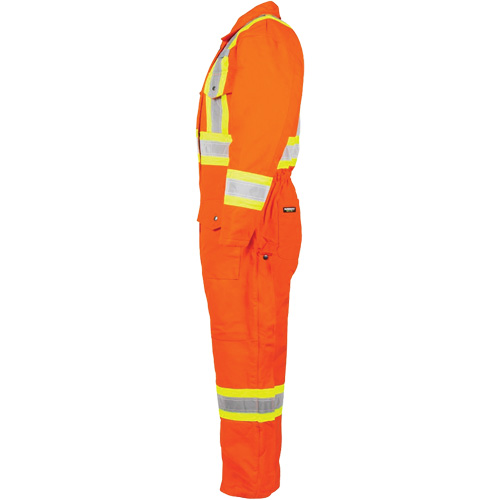 Barry & Boulerice 11-6571-OR2XL High-Visibility Lined Canvas Overalls, 2X-Large, High Visibility Orange