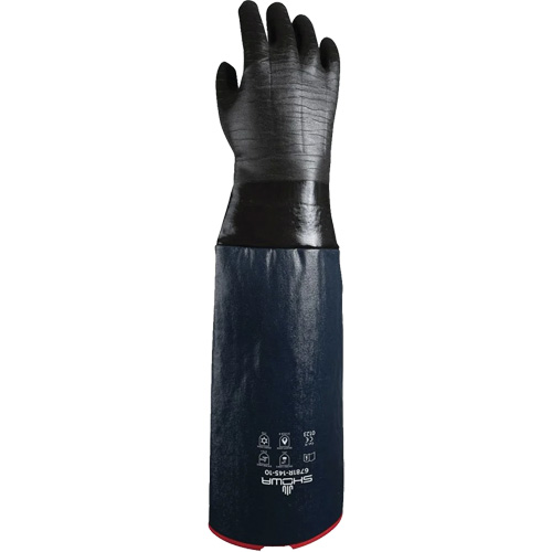 Showa 6781R-145-10 6781R-145 Heat-Resistant Gloves, Size Large/10, 26" L, Cotton/Nitrile