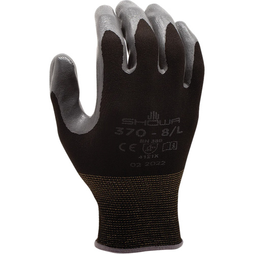 Showa 370BS-06 Gants 370B, 6/Petit, R&ecirc;vetement Nitrile, Calibre 13, Enveloppe en Nylon