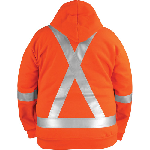 Big Bill RT27WP12-T-ORA-XL High-Visibility Wind Resistant Zip-Front Sweatshirt with DetachableHood, Men's, X-Large, High Visibility Orange, 27.7 cal/cm²
