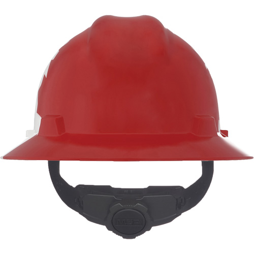 MSA 10082234 Casque de protection V-Gard &agrave; fentes s&eacute;rie Canadian Freedom, Suspension Rochet, Non ventil&eacute;