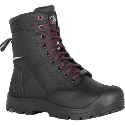  SHQ523 Women's Work Boots with Internal Flexible Metguard, Leather, Steel Toe, Size 10, Impermeable