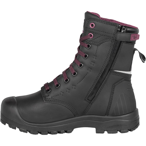  SHQ523 Women's Work Boots with Internal Flexible Metguard, Leather, Steel Toe, Size 10, Impermeable