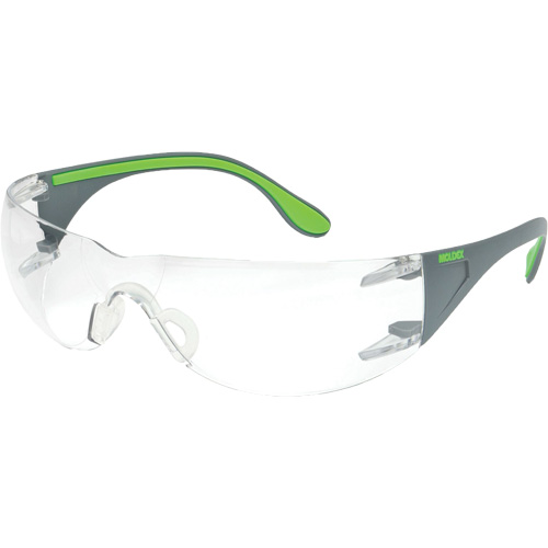 Moldex 5003C-1 Lunettes de s&eacute;curit&eacute; gris/vert Adapt Lite, Lentille Transparent, Antibu&eacute;e/Anti-&eacute;gratignures, ANSI Z87+/R&eacute;pond ou surpasse la norme CSA Z94.3