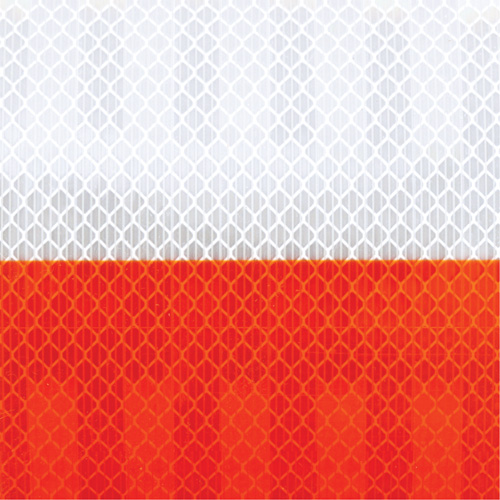 3M 382VHIP-5X50 Pellicule souple pour chantiers routiers &agrave; haute intensit&eacute; 382VHIP, 5" la x 150' lo, Orange et blanc