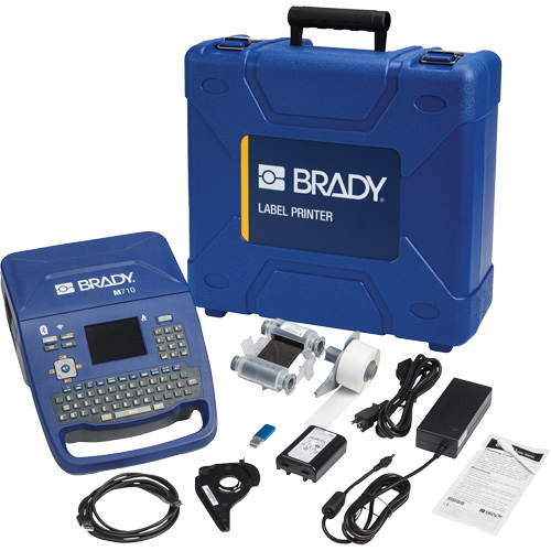Brady M710-WB-SFID Imprimante d&eacute;tiquettes portable M710 Bluetooth et Wi-Fi avec logiciel Workstation Safety & Facility ID et mallette rigide, Ruban 2"